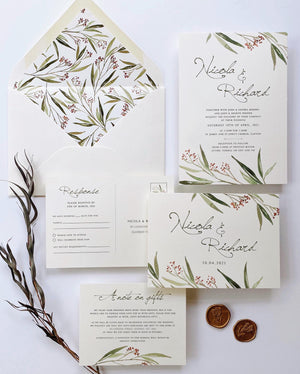 
                  
                    Load image into Gallery viewer, Greenery Wedding Invitation
                  
                